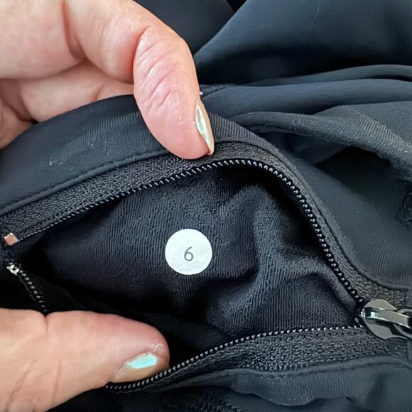 LULULEMON Run Zoom Ruched Crop Leggings Black 6 - Picture 7 of 7